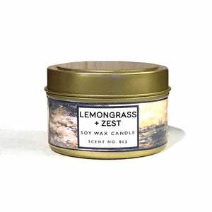 Lemongrass + Zest Aromatherapy Soy Wax Candle - Langa Life
